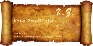 Kota Zenóbia névjegykártya